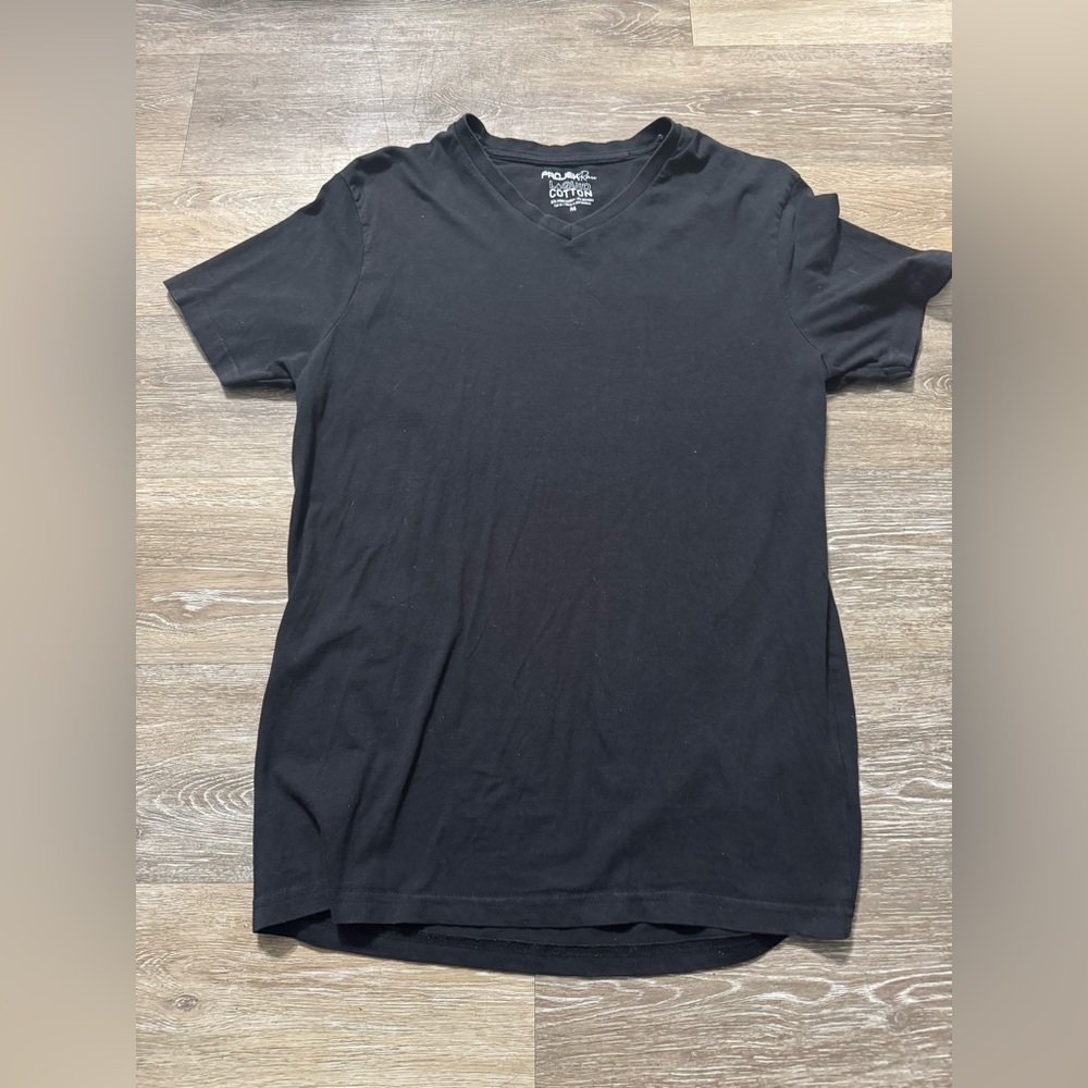 projek raw Men's Classic Black V-Neck Tee